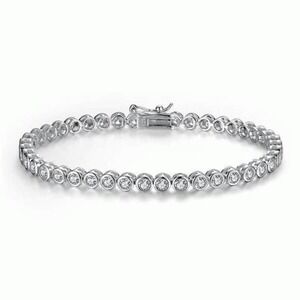 Italo Bezel Created White Sapphire Bracelet